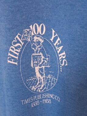 Vintage 1980s First 100 Years Times Publishing Co. Tshirt